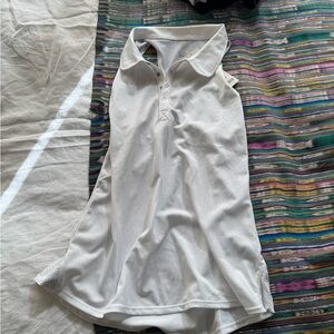 White Sleeveless Polo Golf/Tennis Athletic Shirt NWT